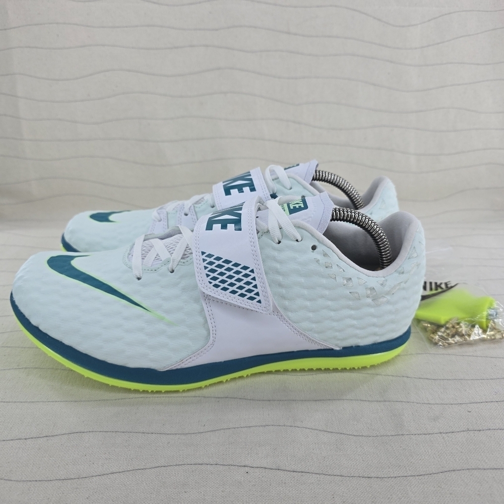 Nike Mens Zoom High Jump Elite Barely Green/Bright Spruce FZ9636-100 Sz 9.5 NEW - Picture 2 of 12